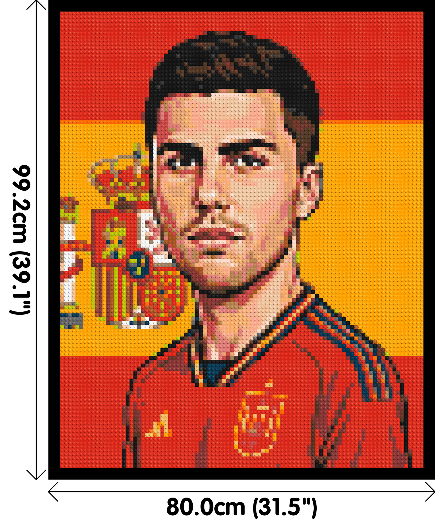 Rodri Caricature - Brick Art Mosaic Kit 4x5 large
