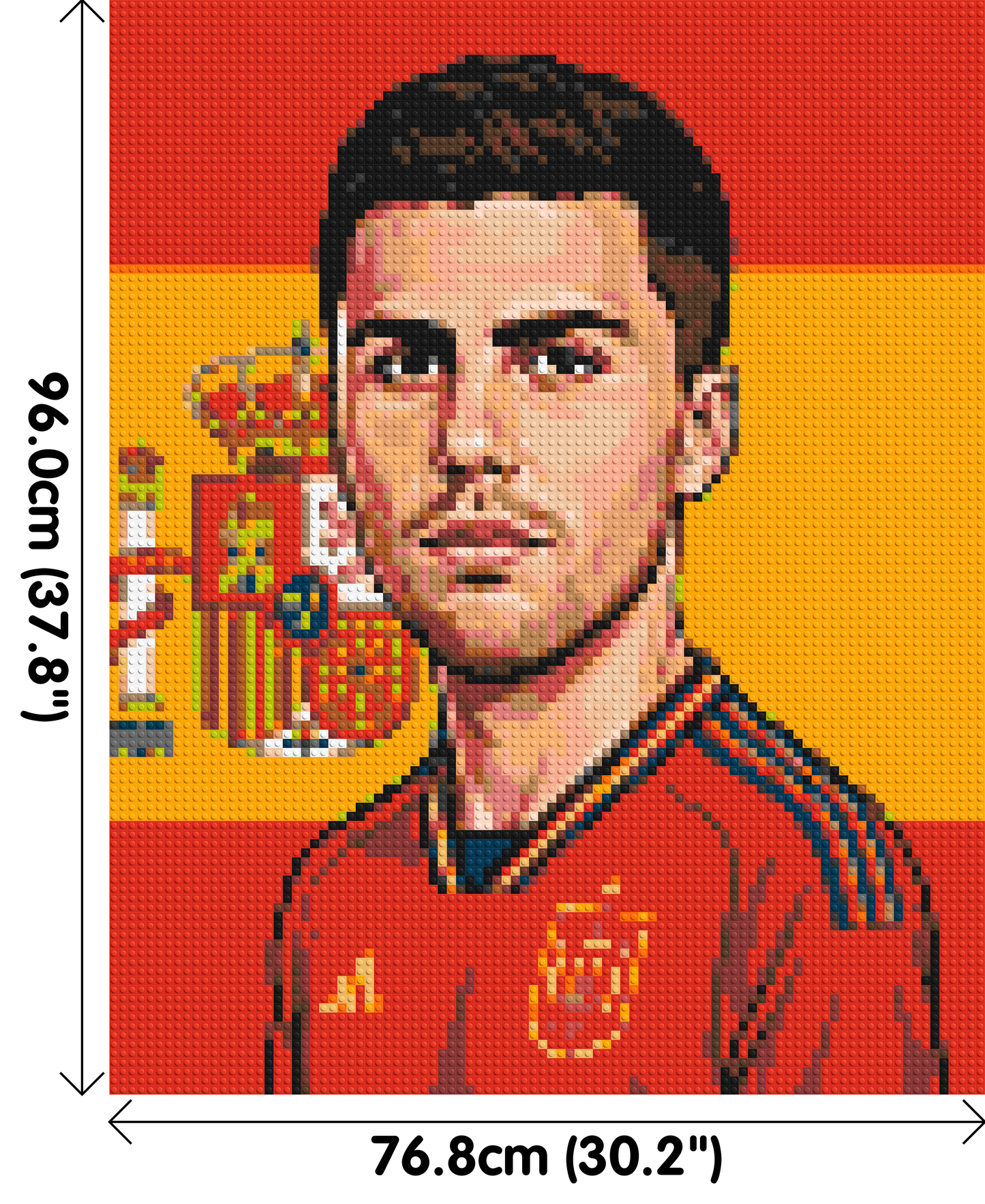 Rodri Caricature - Brick Art Mosaic Kit 4x5 large
