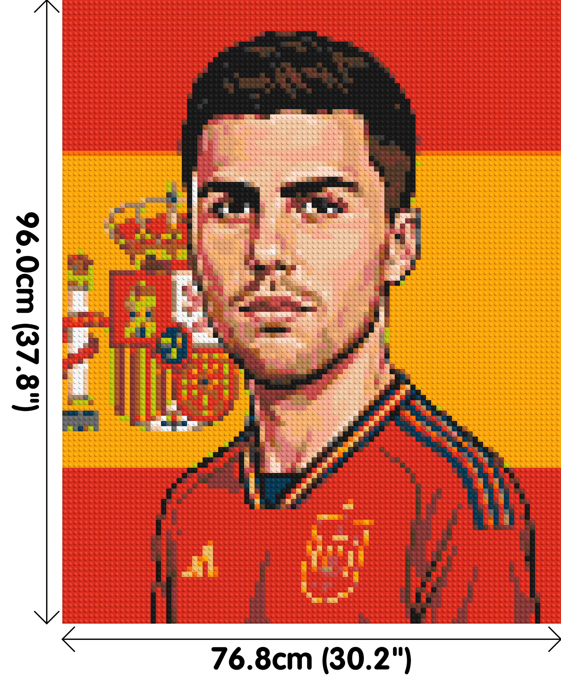 Rodri Caricature - Brick Art Mosaic Kit 4x5 dimensions