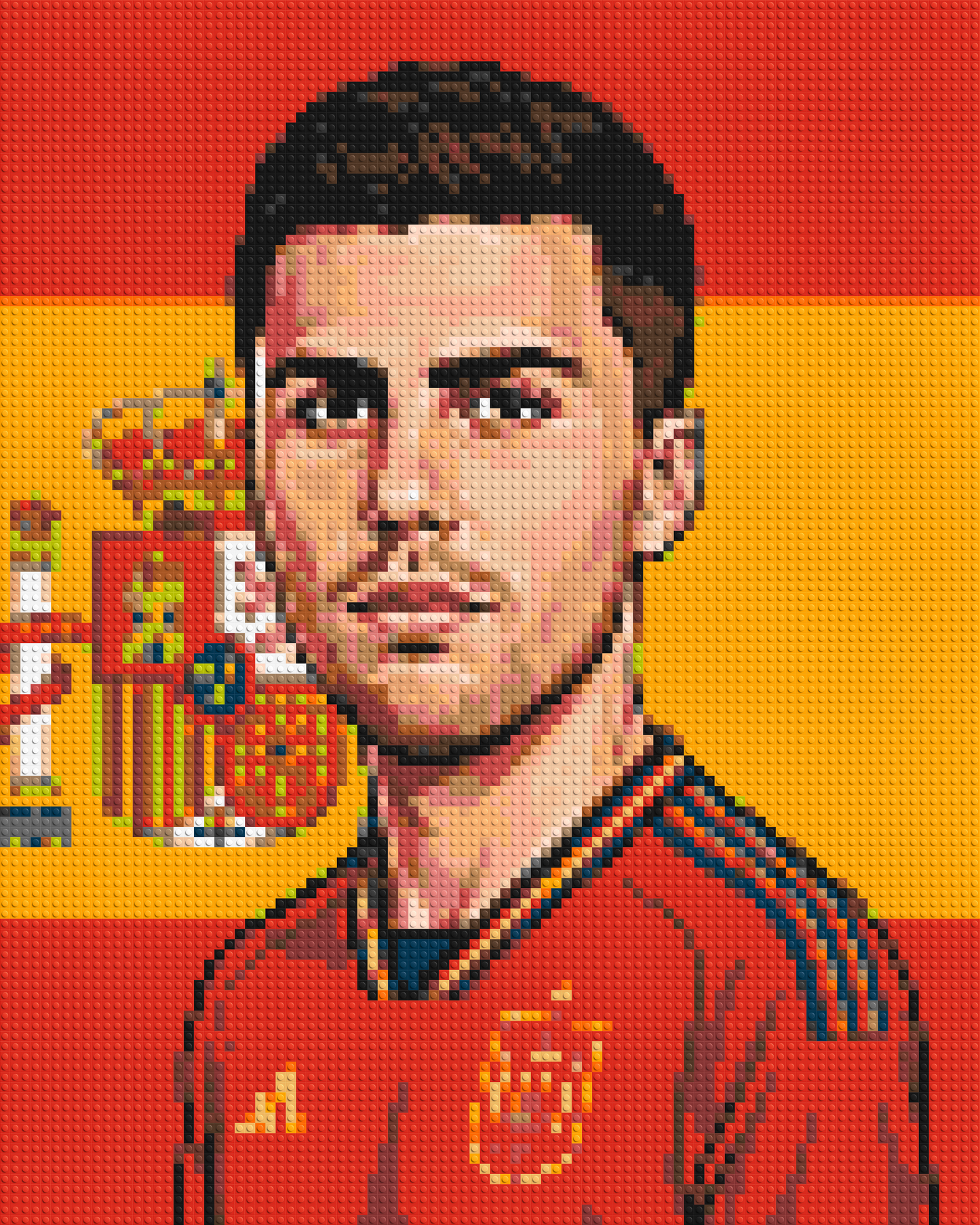 Rodri Caricature - Brick Art Mosaic Kit 4x5 large