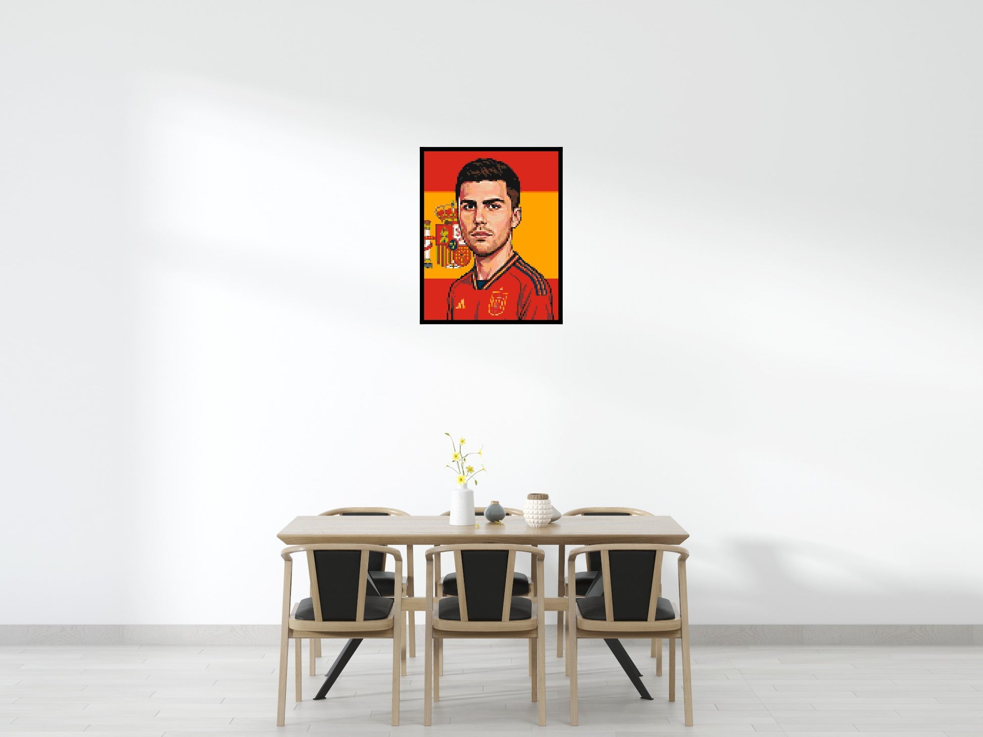 Rodri Caricature - Brick Art Mosaic Kit 4x5 scene with frame