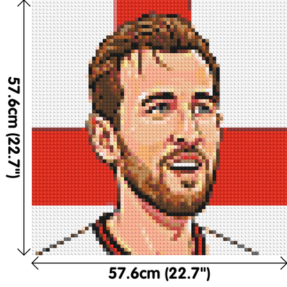 Harry Kane Caricature - Brick Art Mosaic Kit 3x3 large