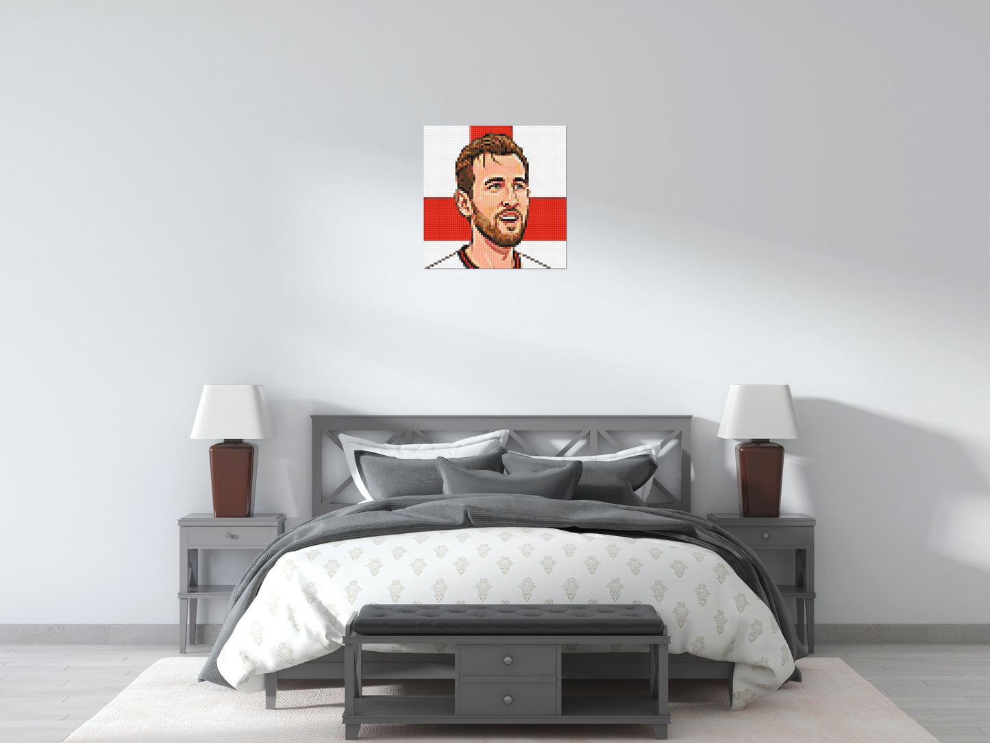 Harry Kane Caricature - Brick Art Mosaic Kit 3x3 large