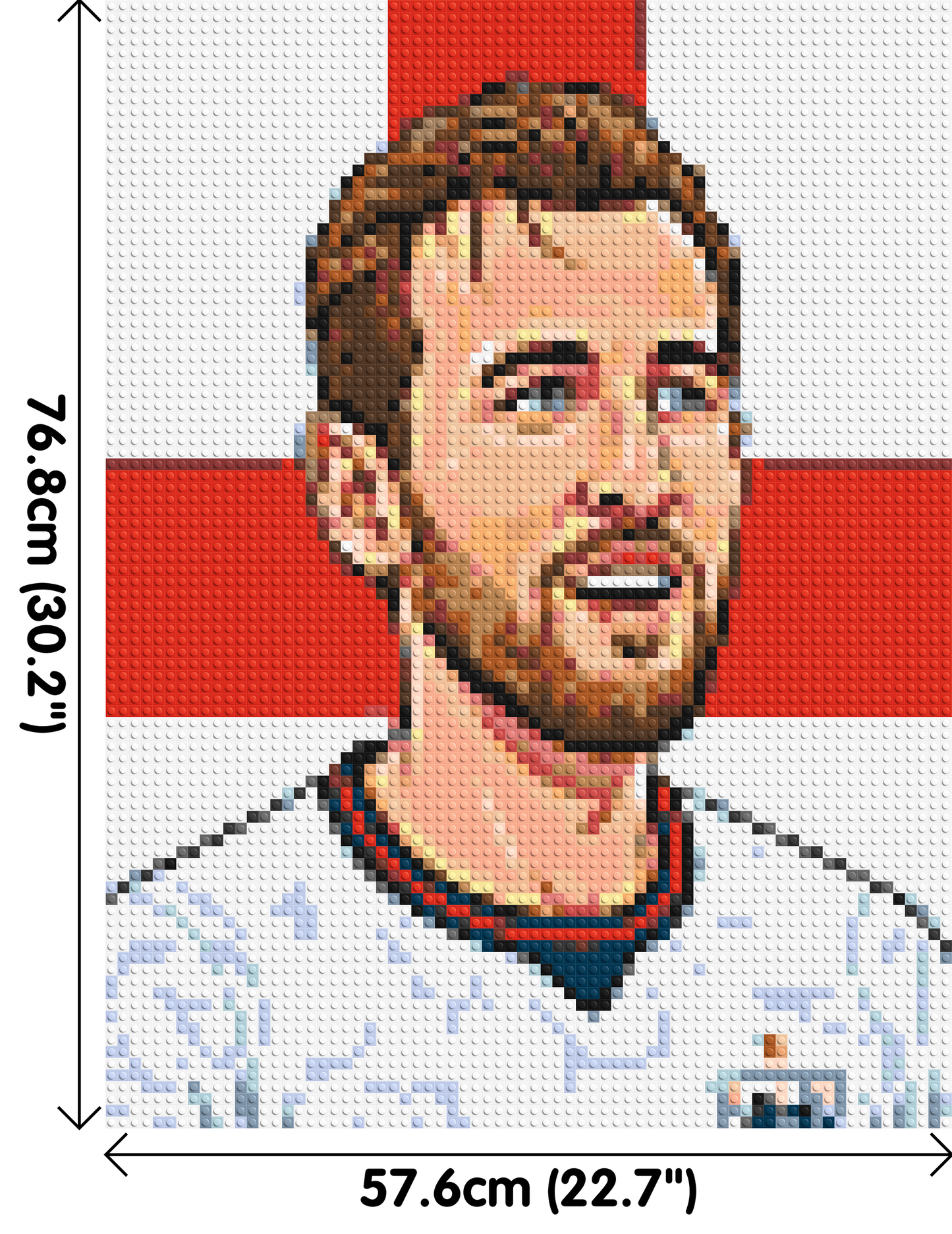 Harry Kane Caricature - Brick Art Mosaic Kit 3x4 large