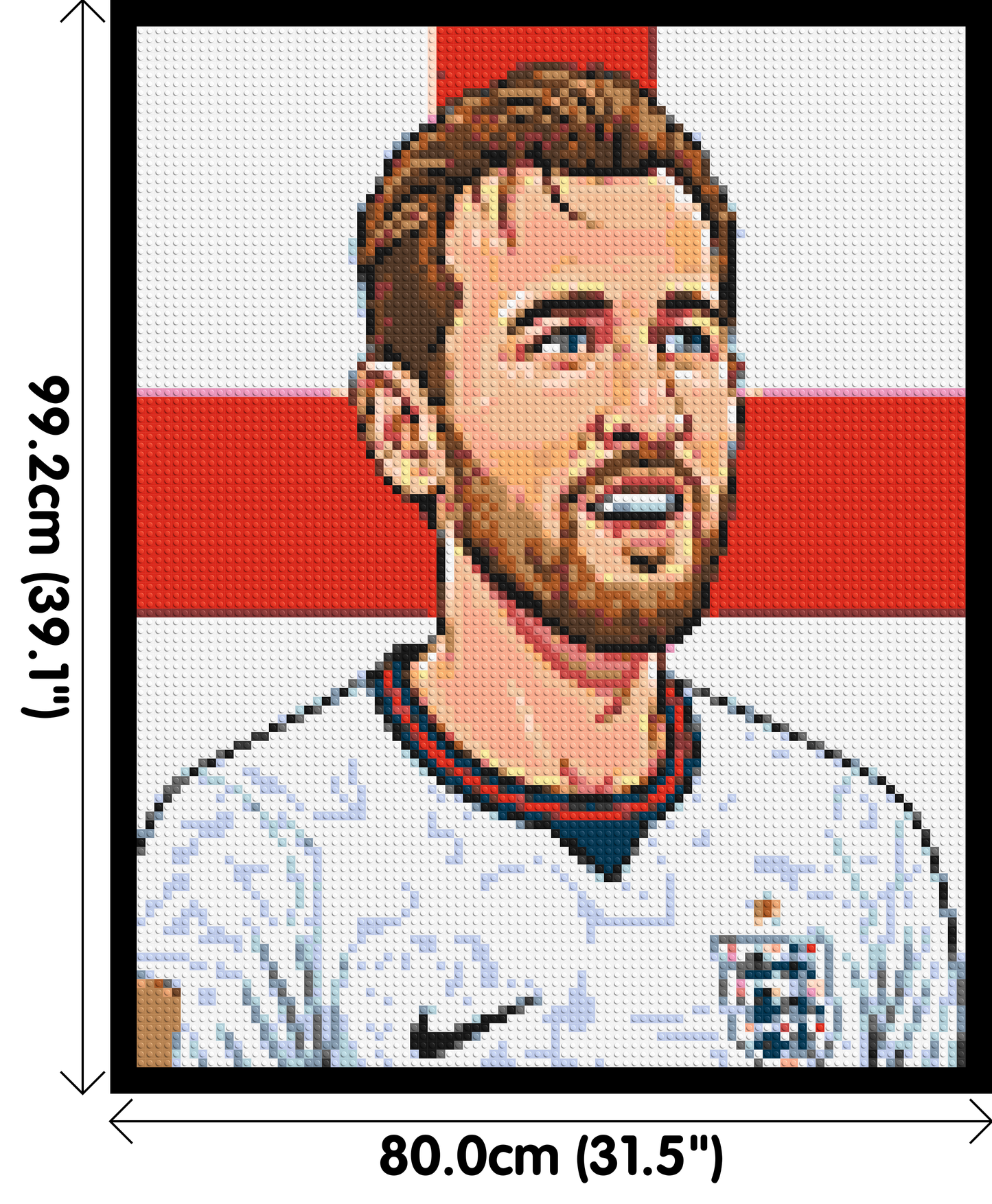 Harry Kane Caricature - Brick Art Mosaic Kit 4x5 large