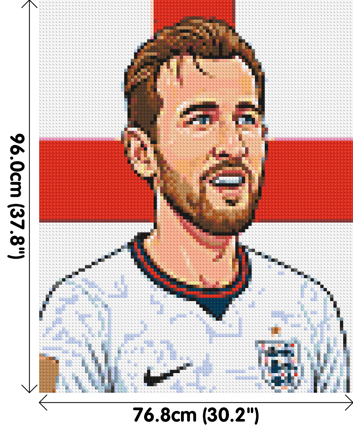 Harry Kane Caricature - Brick Art Mosaic Kit 4x5 large