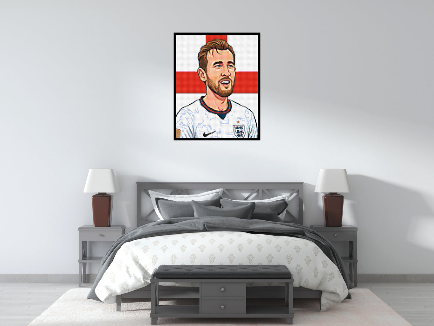 Harry Kane Caricature - Brick Art Mosaic Kit 4x5 large