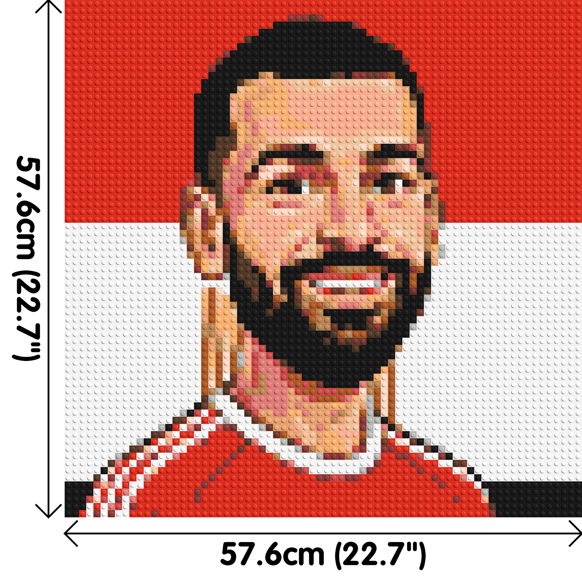 Mohamed Salah Caricature - Brick Art Mosaic Kit 3x3 dimensions