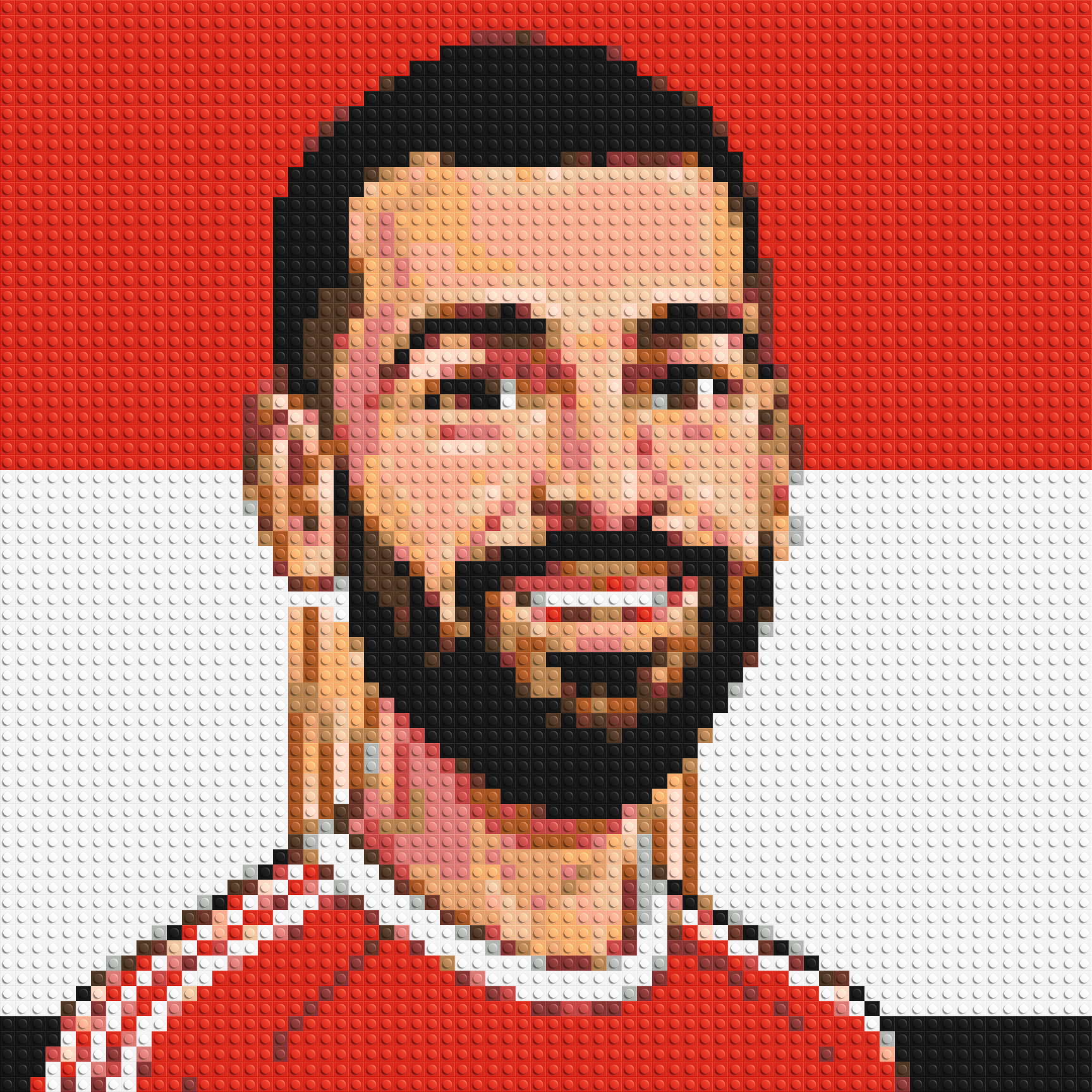 Mohamed Salah Caricature - Brick Art Mosaic Kit 3x3 large