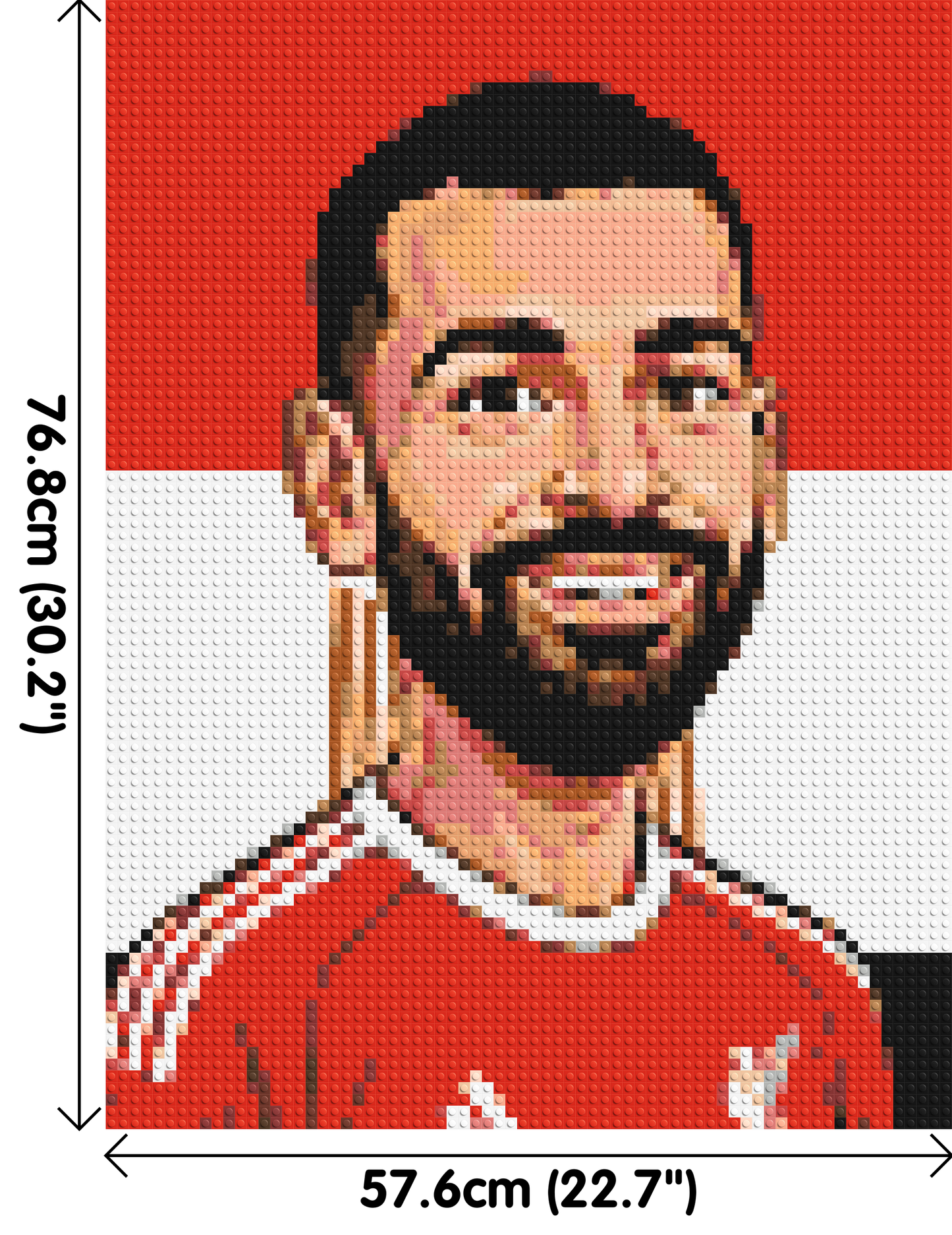 Mohamed Salah Caricature - Brick Art Mosaic Kit 3x4 large
