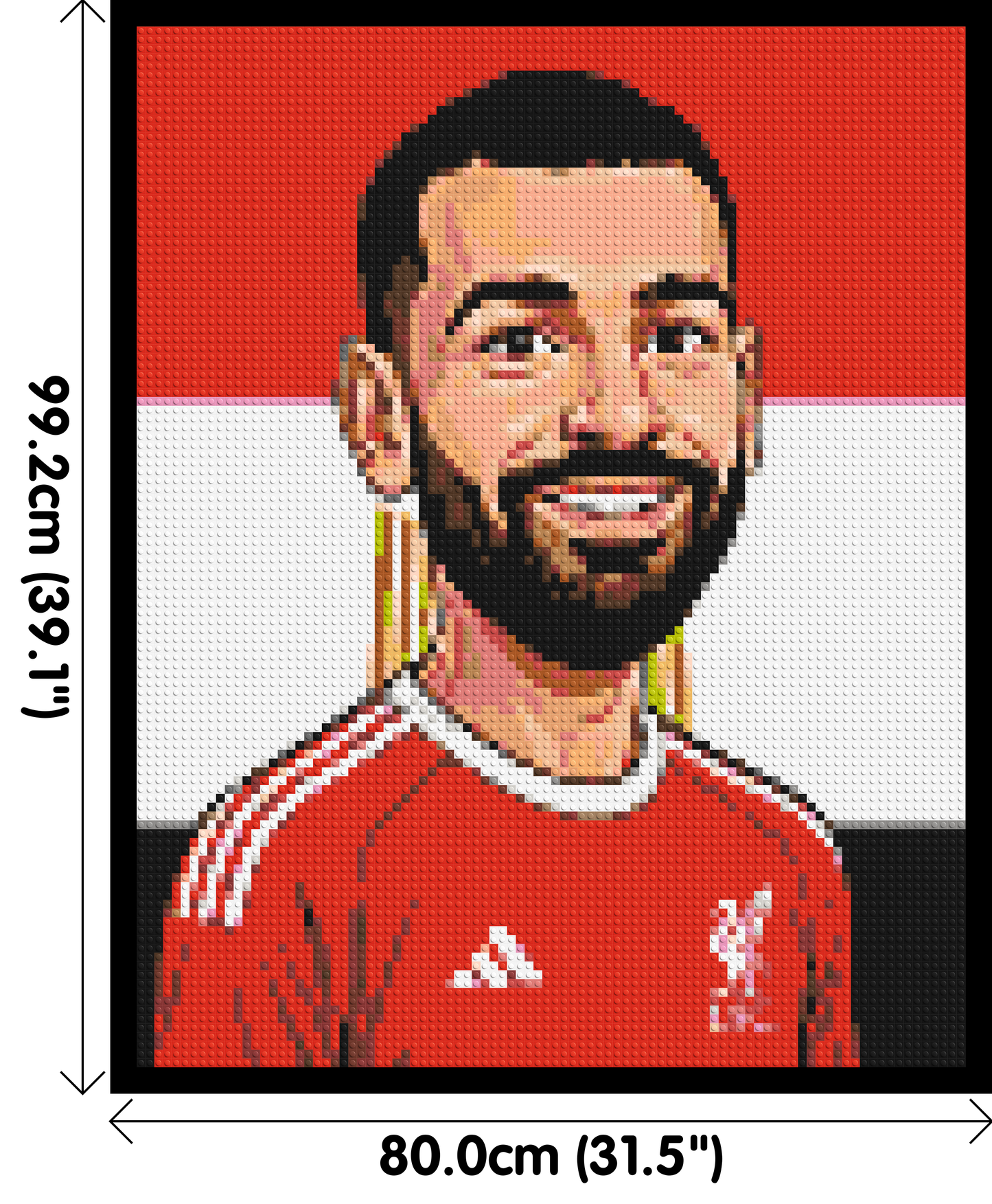 Mohamed Salah Caricature - Brick Art Mosaic Kit 4x5 large