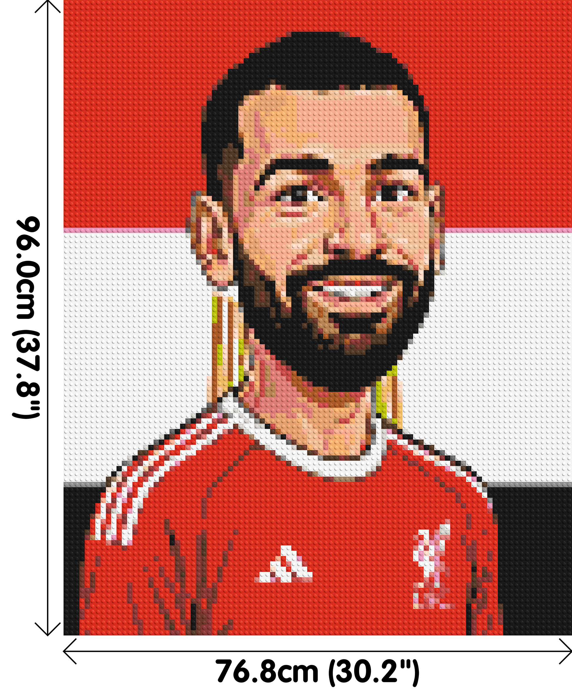 Mohamed Salah Caricature - Brick Art Mosaic Kit 4x5 dimensions