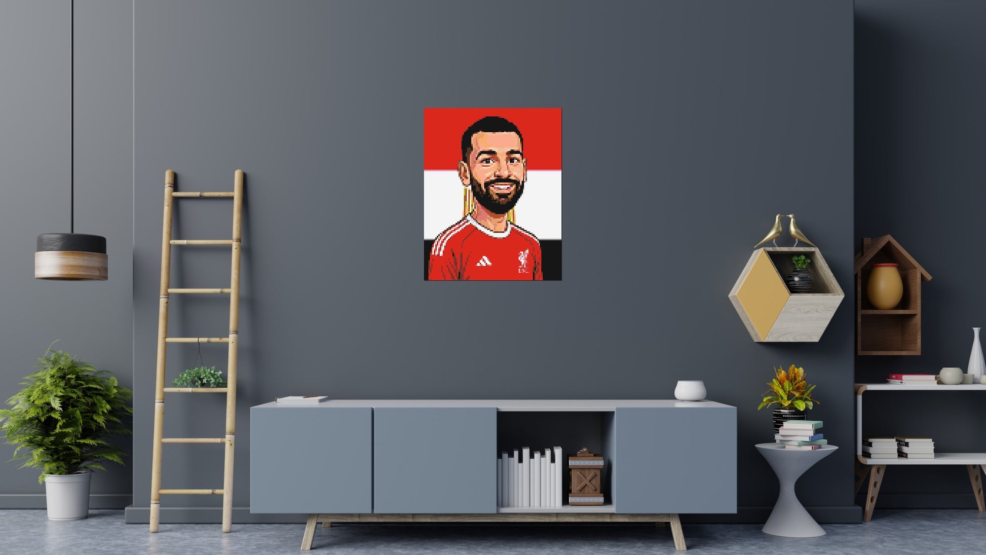 Mohamed Salah Caricature - Brick Art Mosaic Kit 4x5 scene