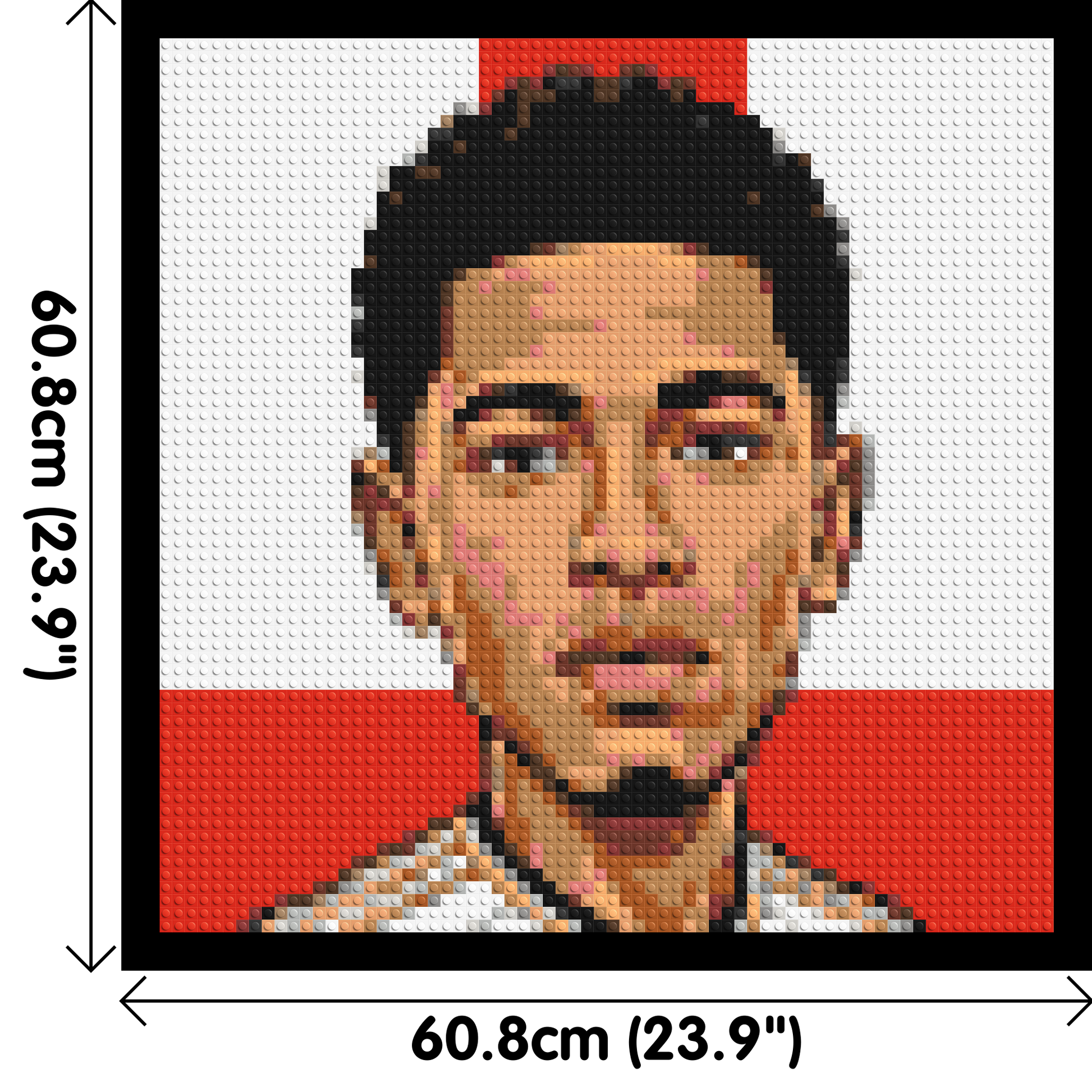 Jude Bellingham Caricature - Brick Art Mosaic Kit 3x3 dimensions with frame