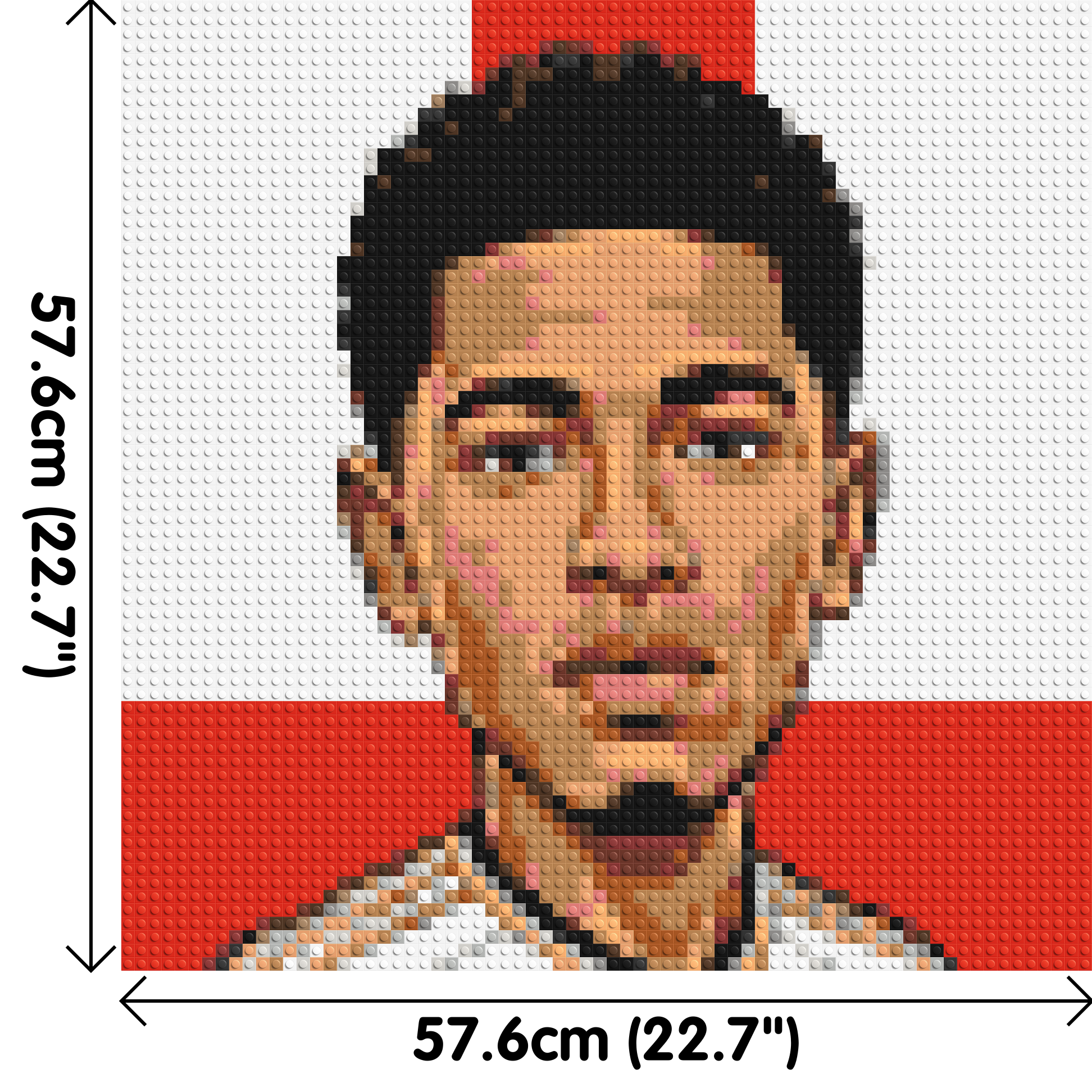 Jude Bellingham Caricature - Brick Art Mosaic Kit 3x3 dimensions