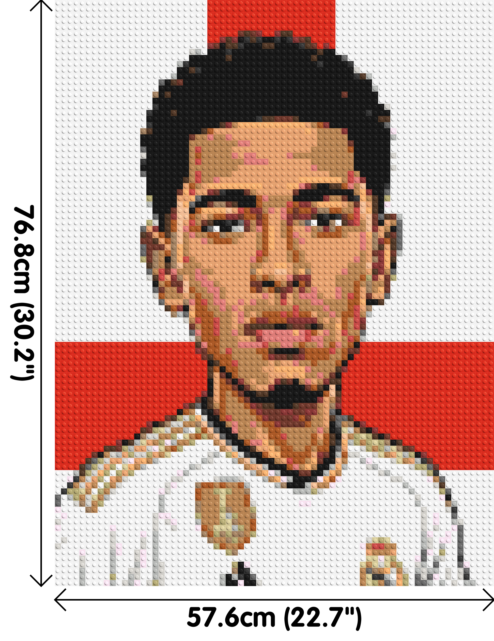 Jude Bellingham Caricature - Brick Art Mosaic Kit 3x4 dimensions