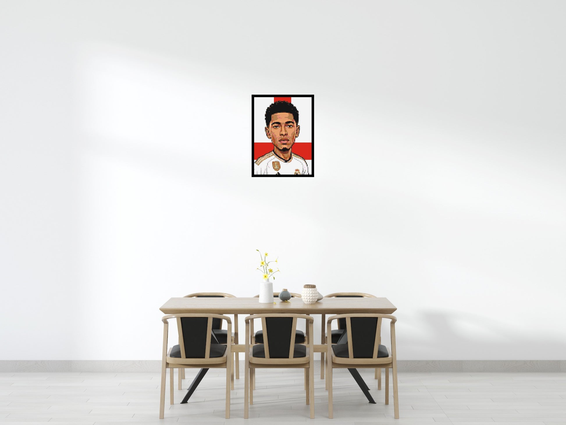 Jude Bellingham Caricature - Brick Art Mosaic Kit 3x4 scene with frame