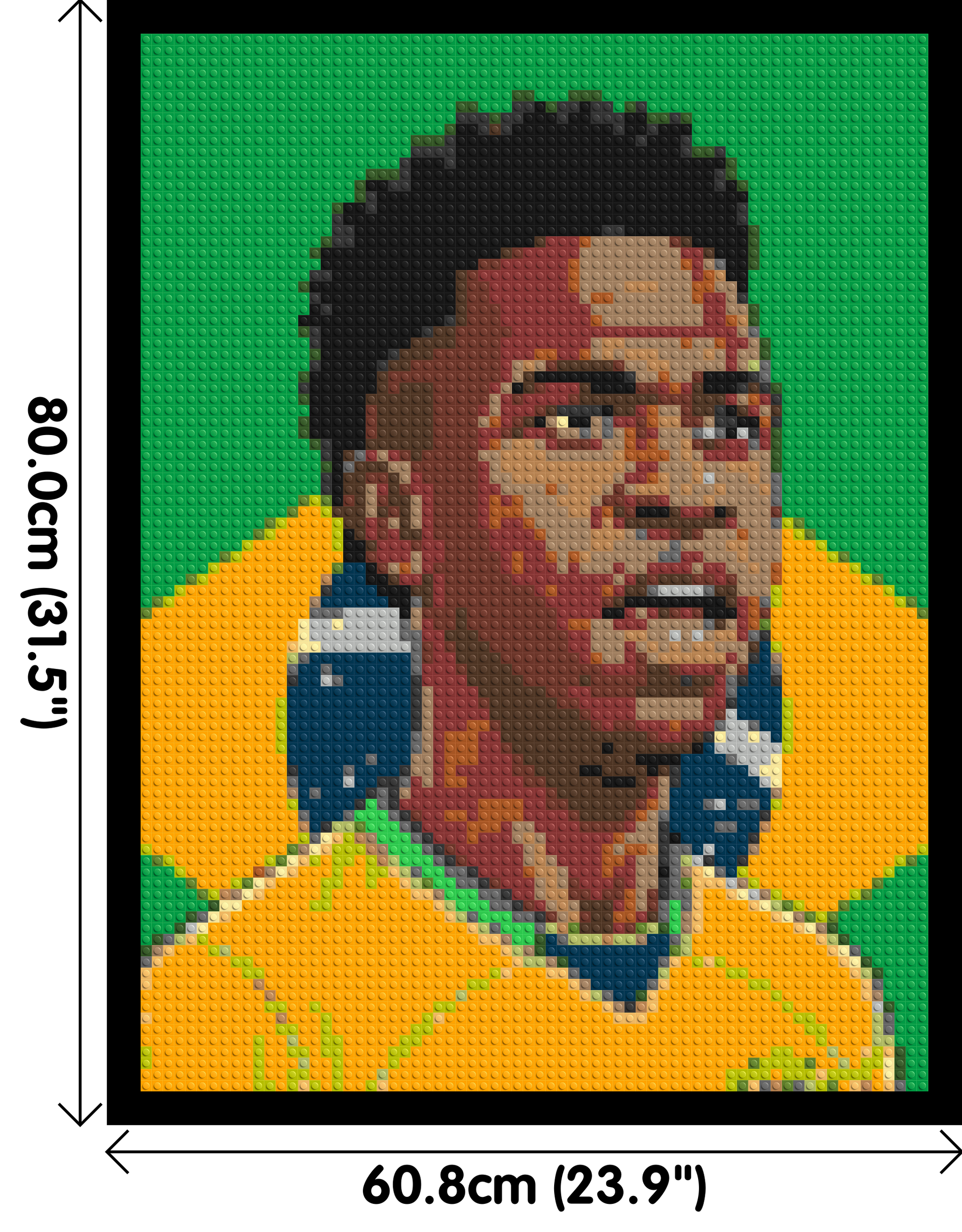 Vinícius Júnior Caricature - Brick Art Mosaic Kit 3x4 dimensions with frame