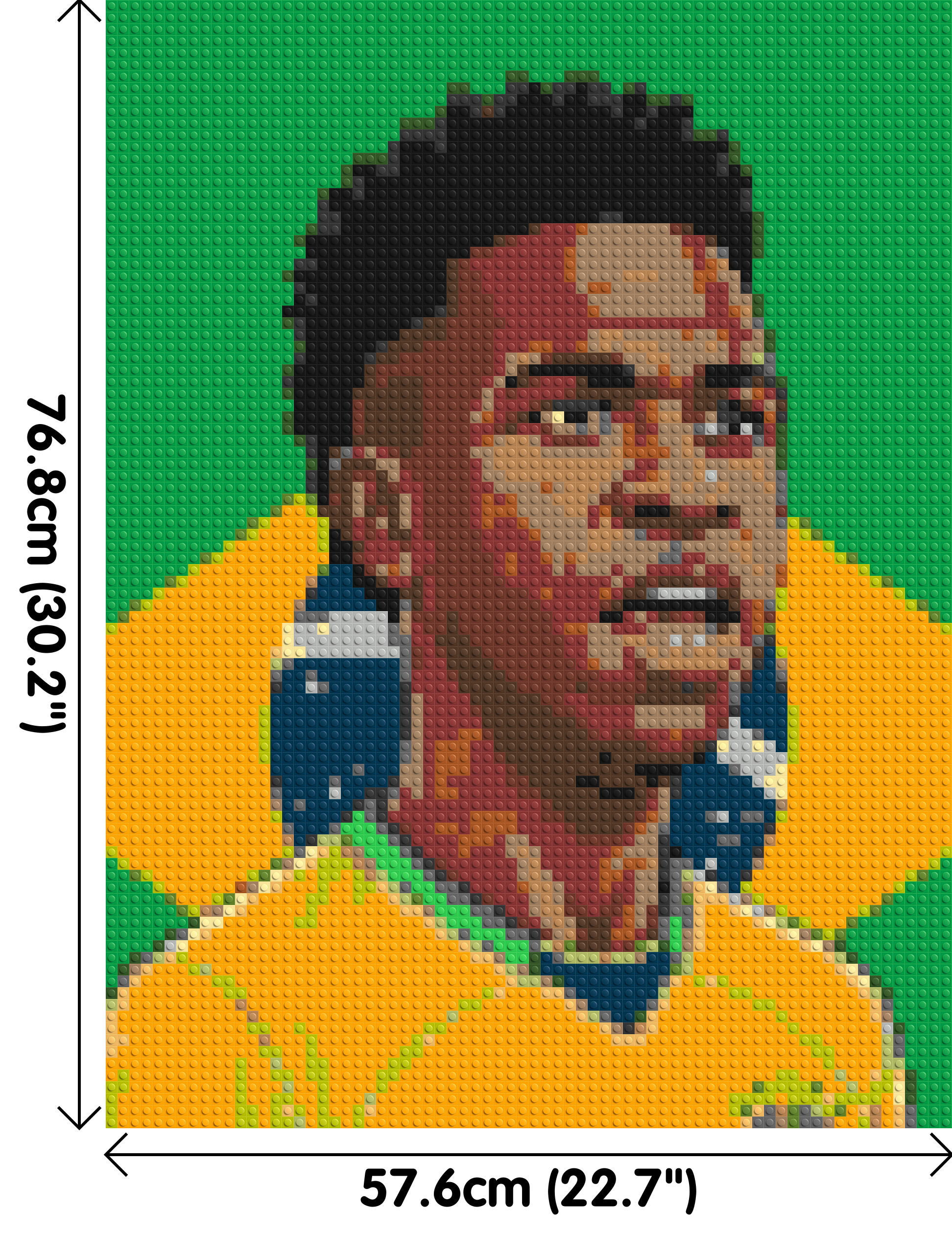 Vinícius Júnior Caricature - Brick Art Mosaic Kit 3x4 dimensions