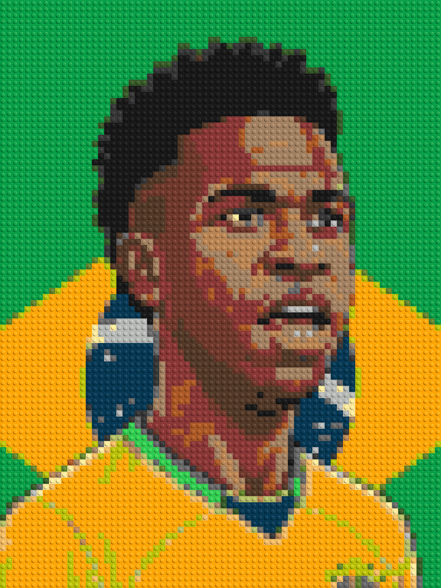 Vinícius Júnior Caricature - Brick Art Mosaic Kit 3x4 large