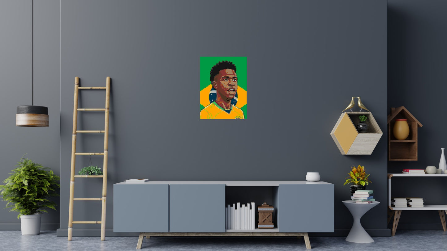 Vinícius Júnior Caricature - Brick Art Mosaic Kit 3x4 large