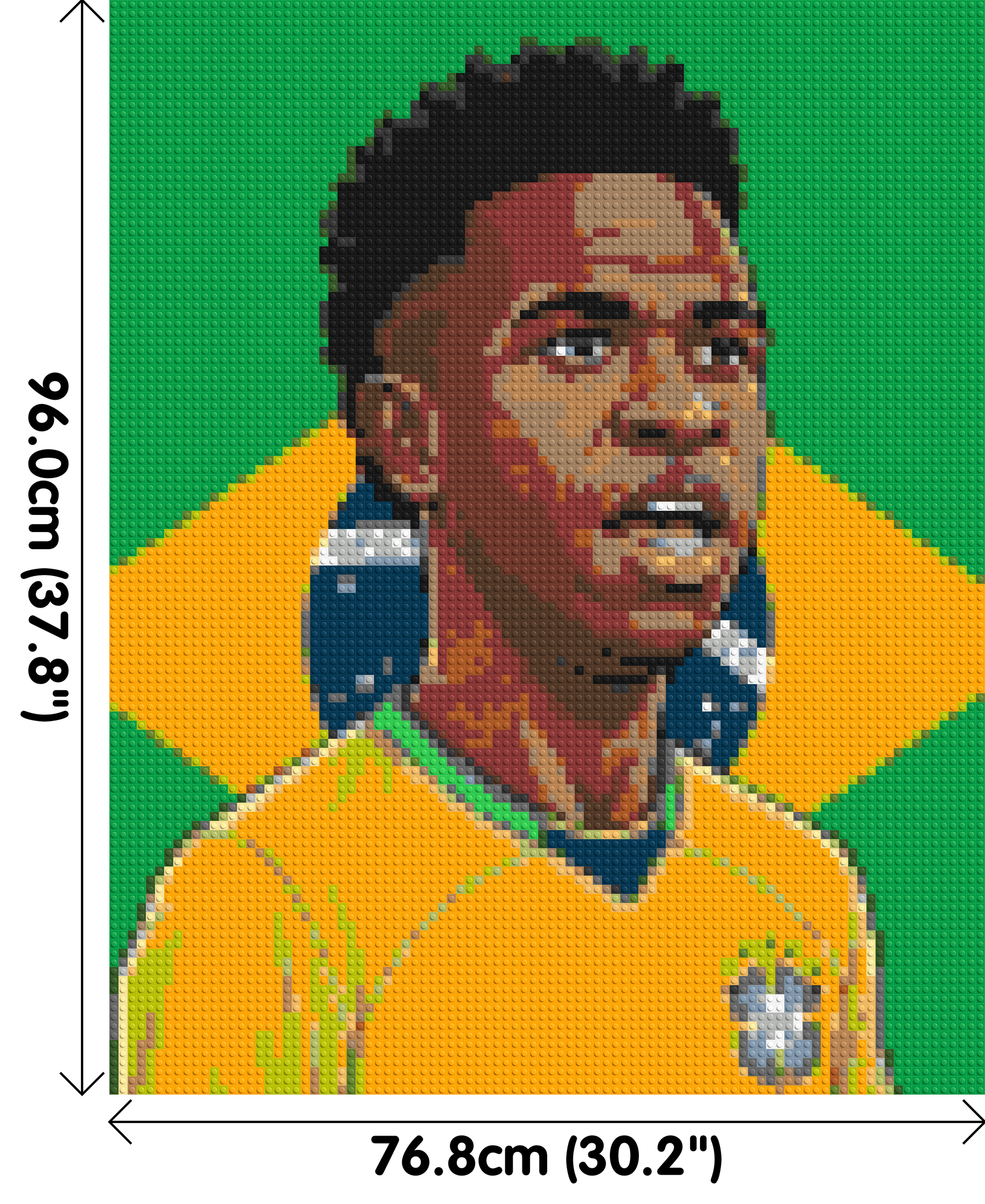 Vinícius Júnior Caricature - Brick Art Mosaic Kit 4x5 dimensions