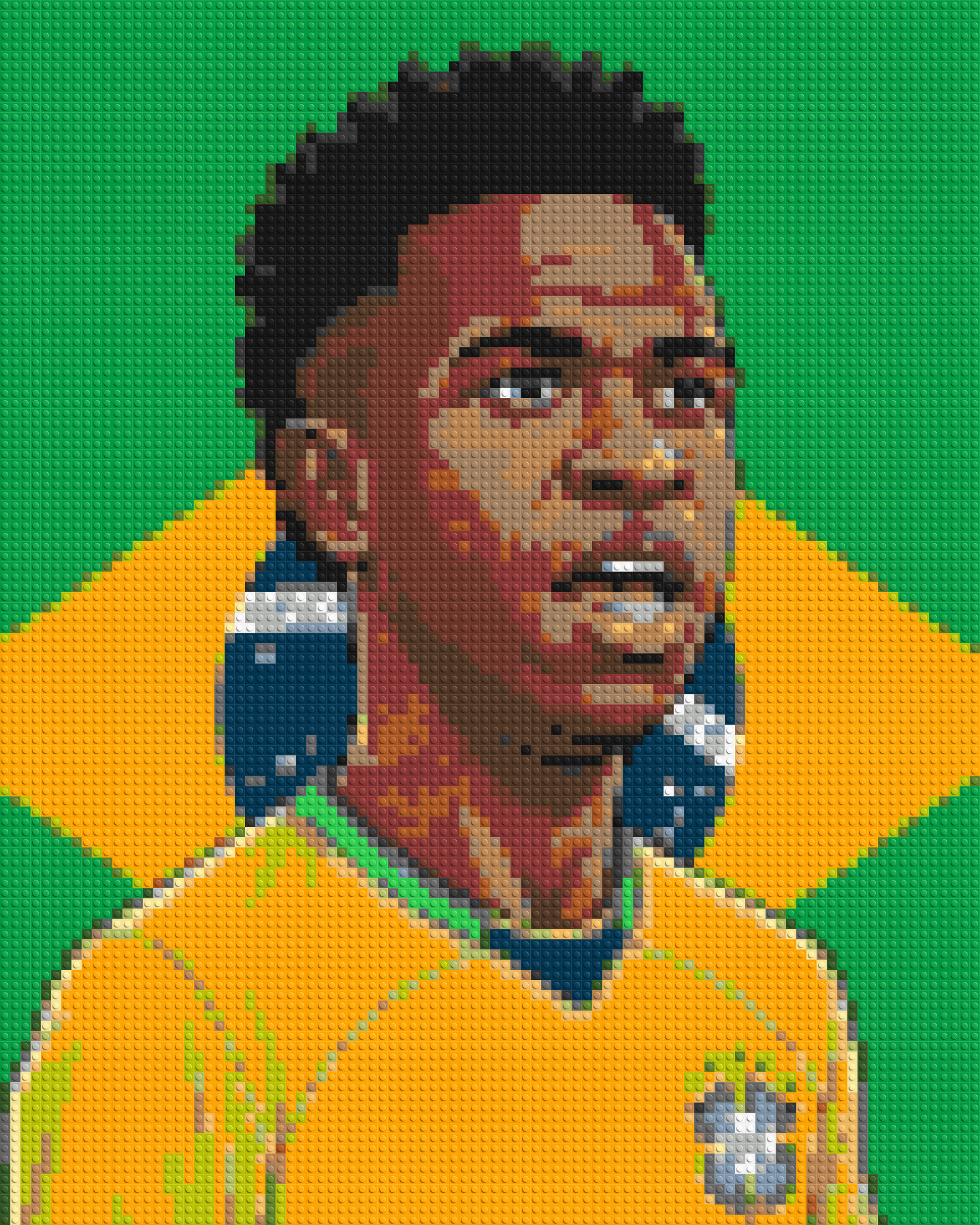 Vinícius Júnior Caricature - Brick Art Mosaic Kit 4x5 large