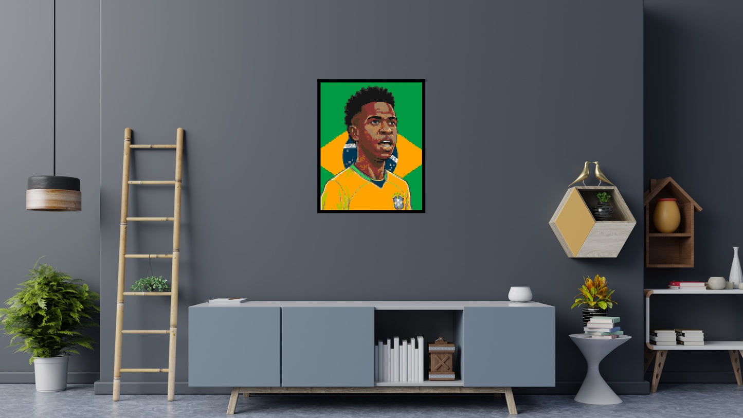 Vinícius Júnior Caricature - Brick Art Mosaic Kit 4x5 large