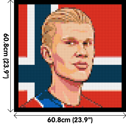 Erling Haaland Caricature - Brick Art Mosaic Kit 3x3 large