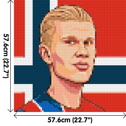 Erling Haaland Caricature - Brick Art Mosaic Kit 3x3 large