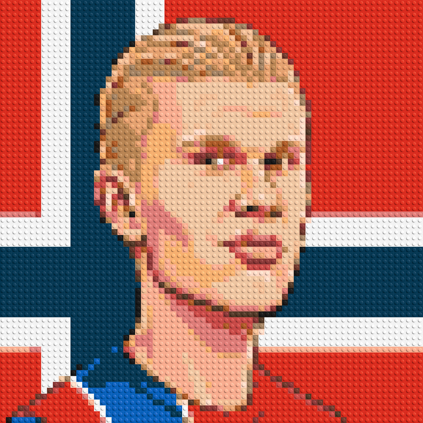 Erling Haaland Caricature - Brick Art Mosaic Kit 3x3 large