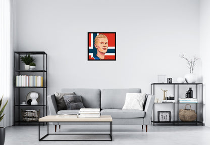 Erling Haaland Caricature - Brick Art Mosaic Kit 3x3 large