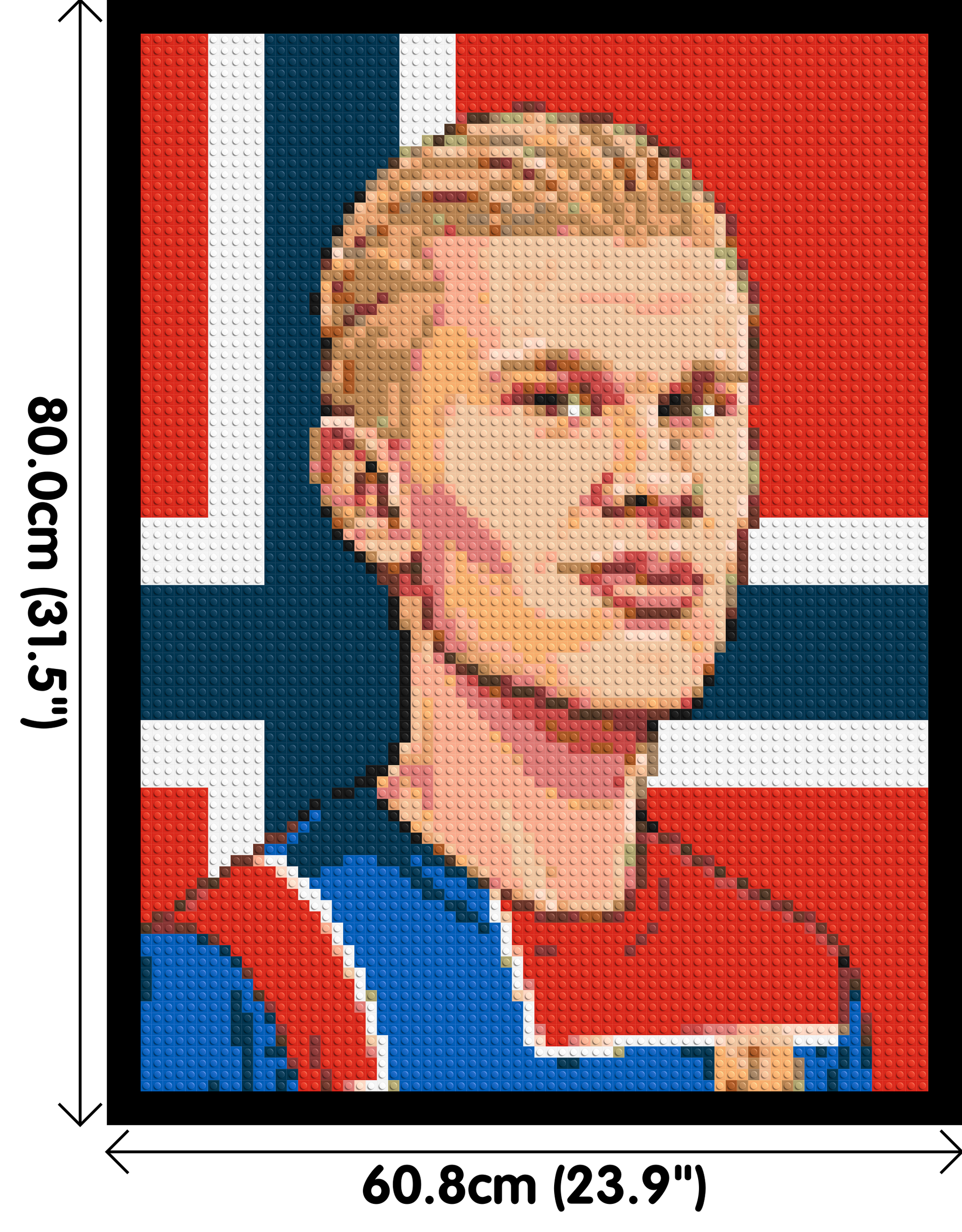 Erling Haaland Caricature - Brick Art Mosaic Kit 3x4 dimensions with frame