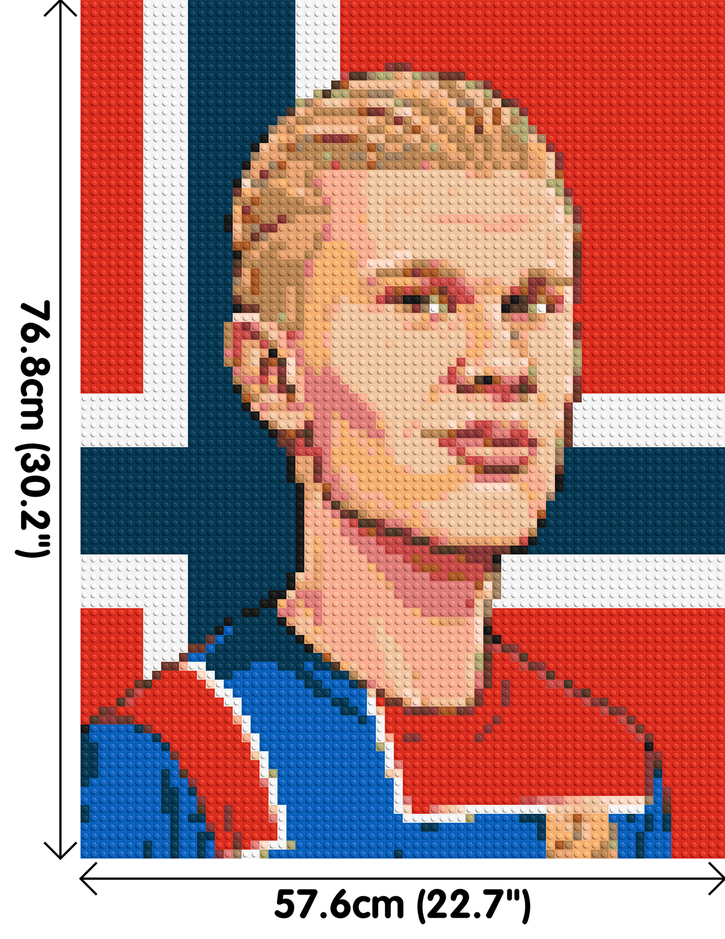 Erling Haaland Caricature - Brick Art Mosaic Kit 3x4 large