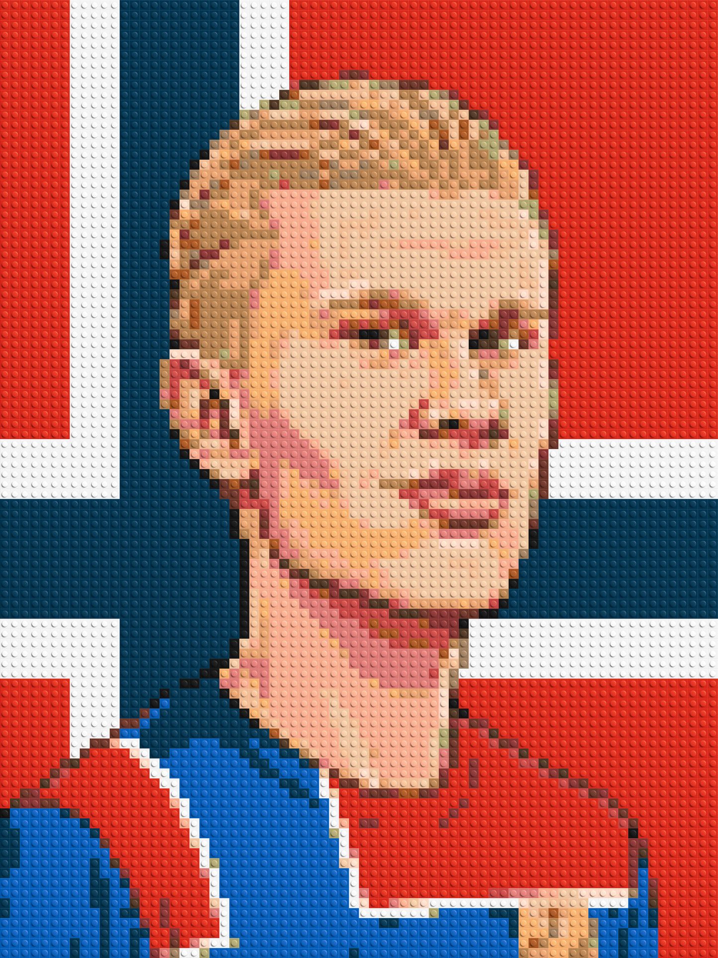 Erling Haaland Caricature - Brick Art Mosaic Kit 3x4 large
