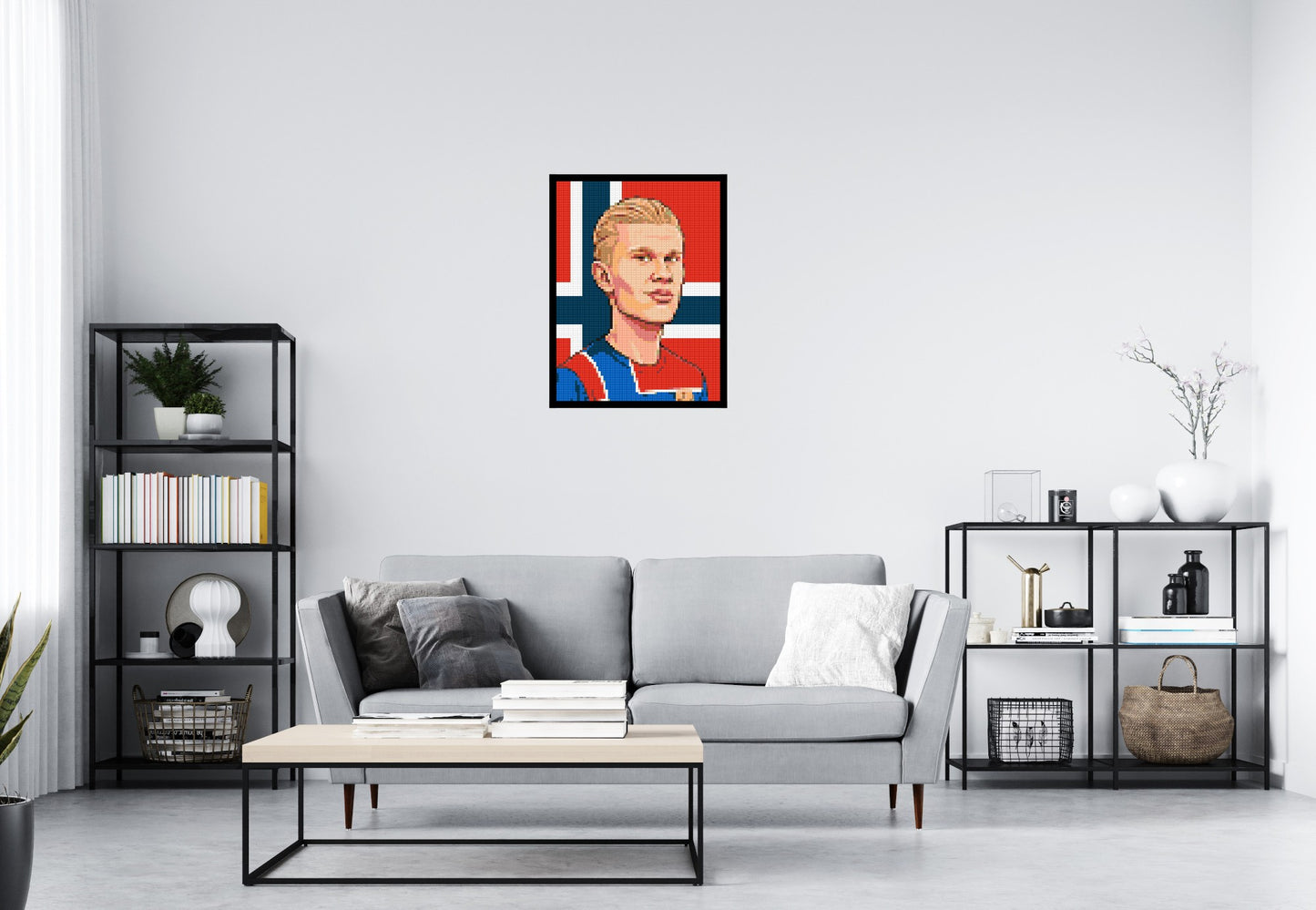 Erling Haaland Caricature - Brick Art Mosaic Kit 3x4 large
