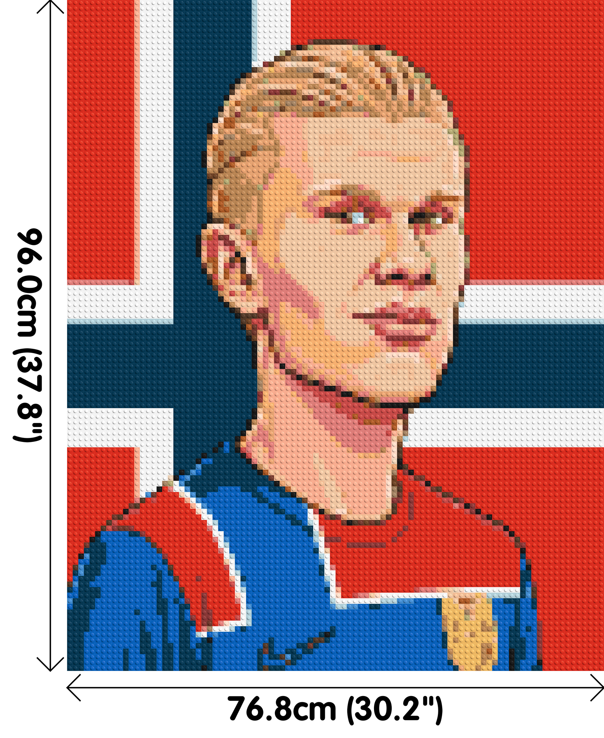 Erling Haaland Caricature - Brick Art Mosaic Kit 4x5 dimensions