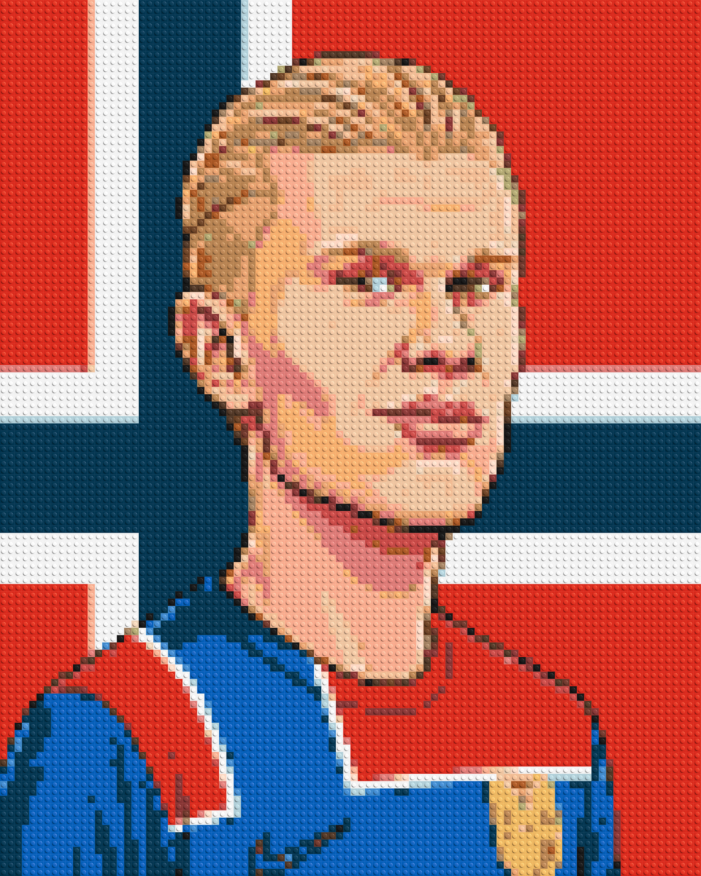 Erling Haaland Caricature - Brick Art Mosaic Kit 4x5 large