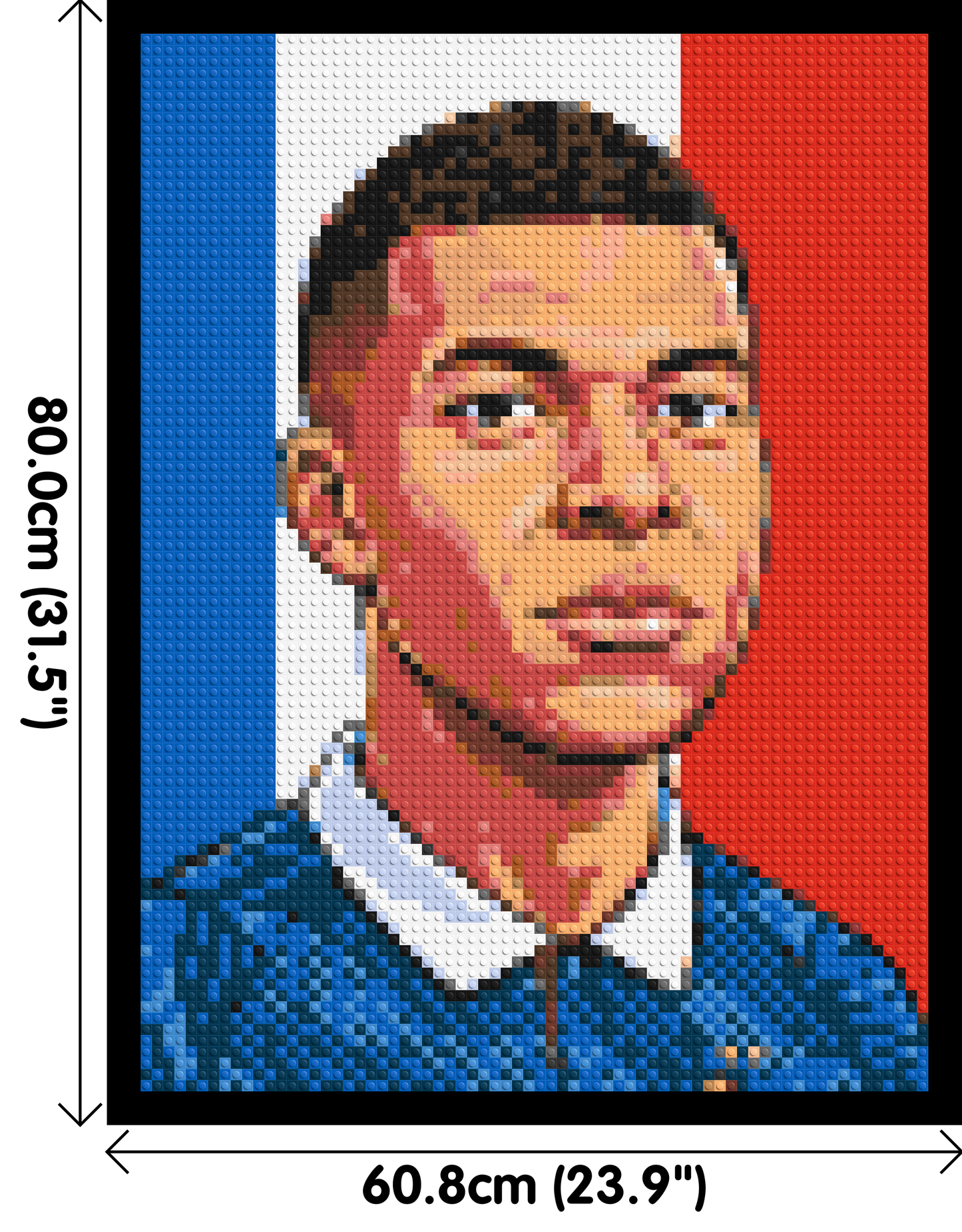 Kylian Mbappé Caricature - Brick Art Mosaic Kit 3x4 large