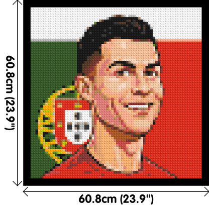 Cristiano Ronaldo Caricature - Brick Art Mosaic Kit 3x3 large