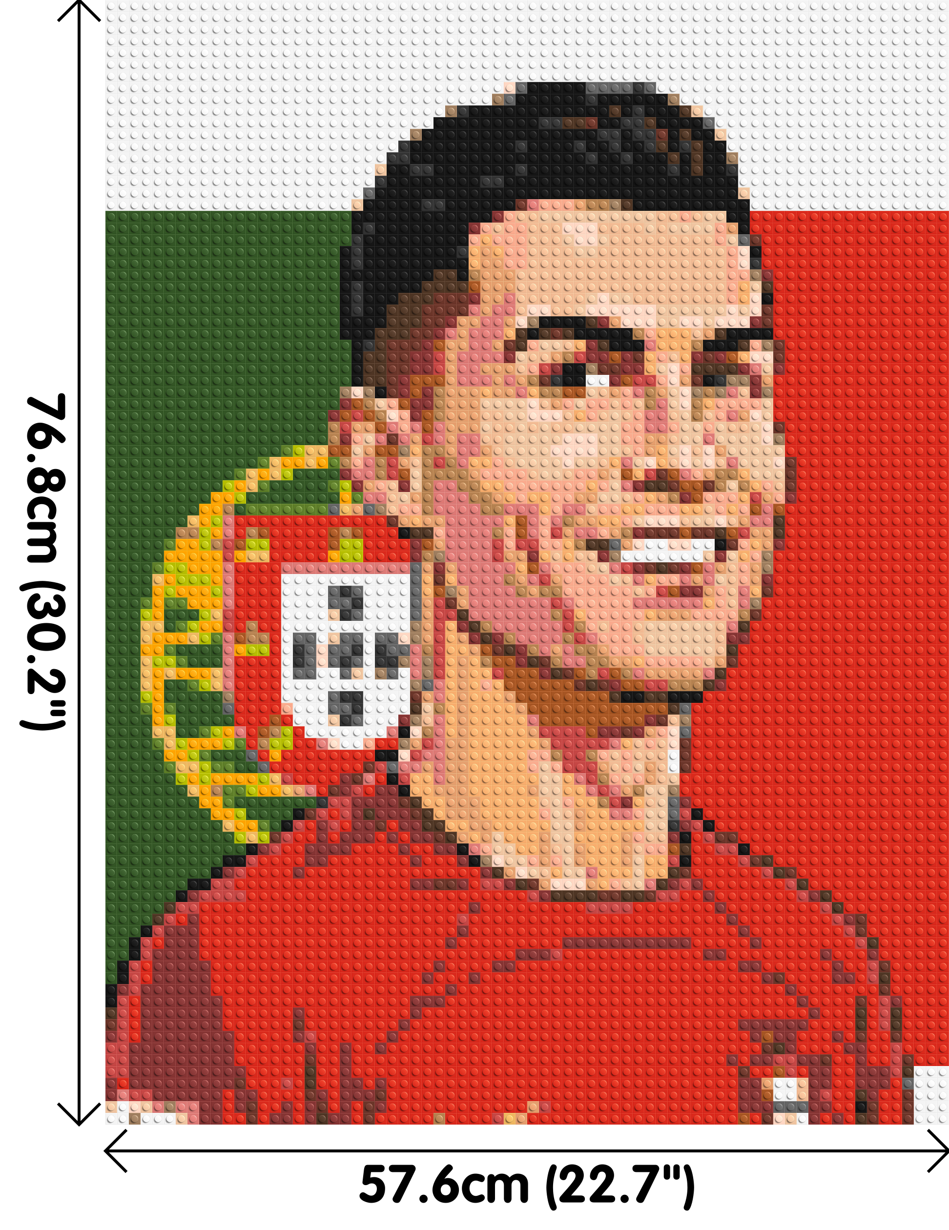 Cristiano Ronaldo Caricature - Brick Art Mosaic Kit 3x4 dimensions