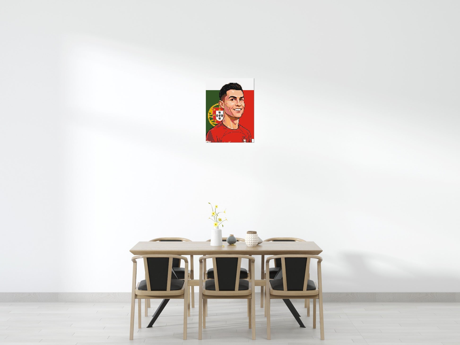 Cristiano Ronaldo Caricature - Brick Art Mosaic Kit 3x4 scene