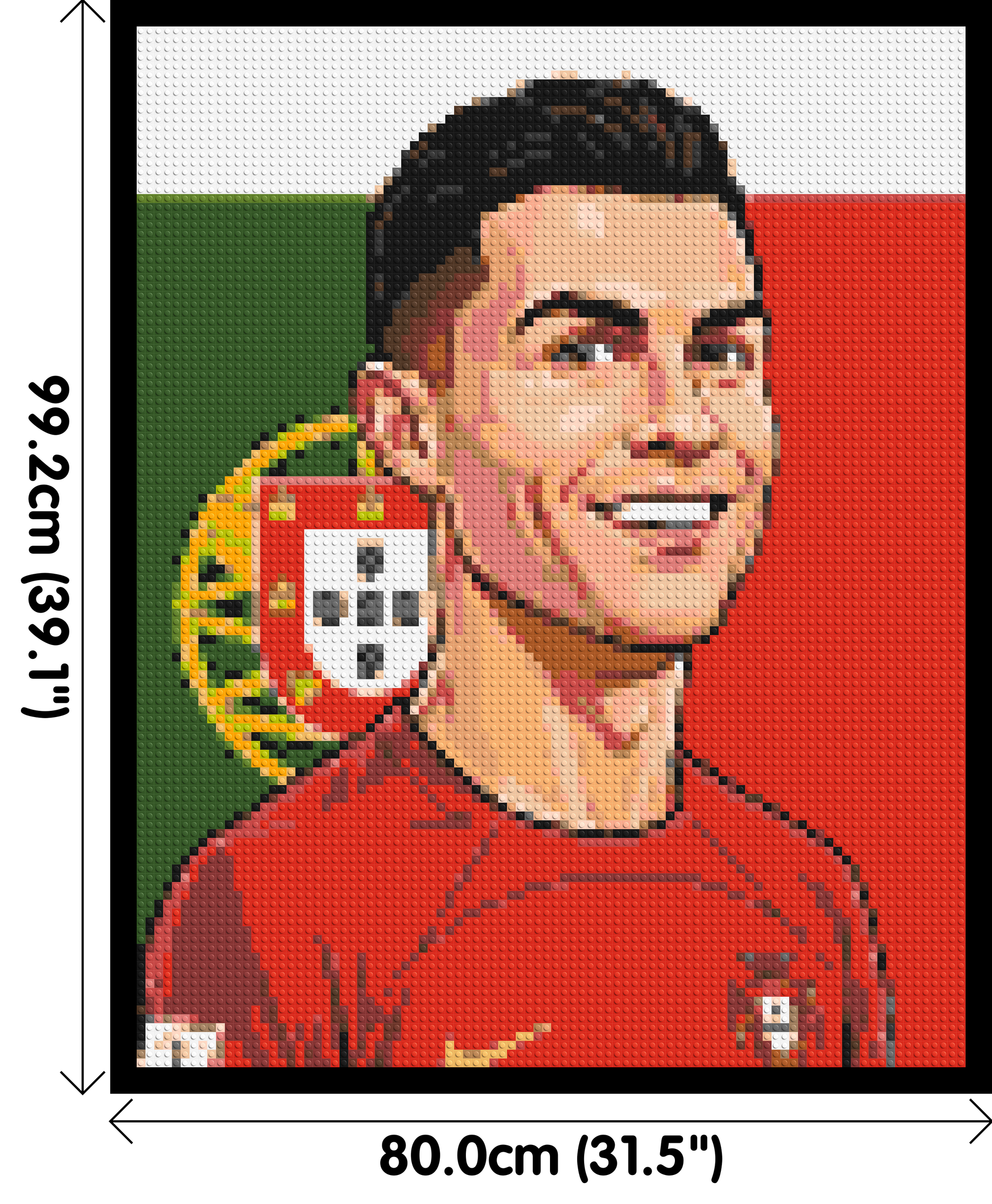 Cristiano Ronaldo Caricature - Brick Art Mosaic Kit 4x5 dimensions with frame