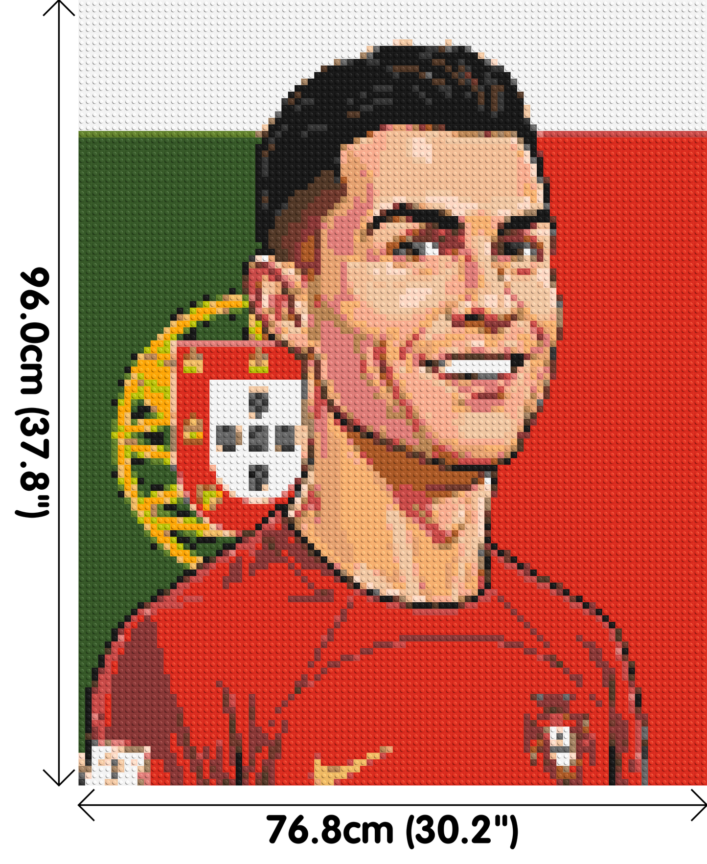 Cristiano Ronaldo Caricature - Brick Art Mosaic Kit 4x5 large
