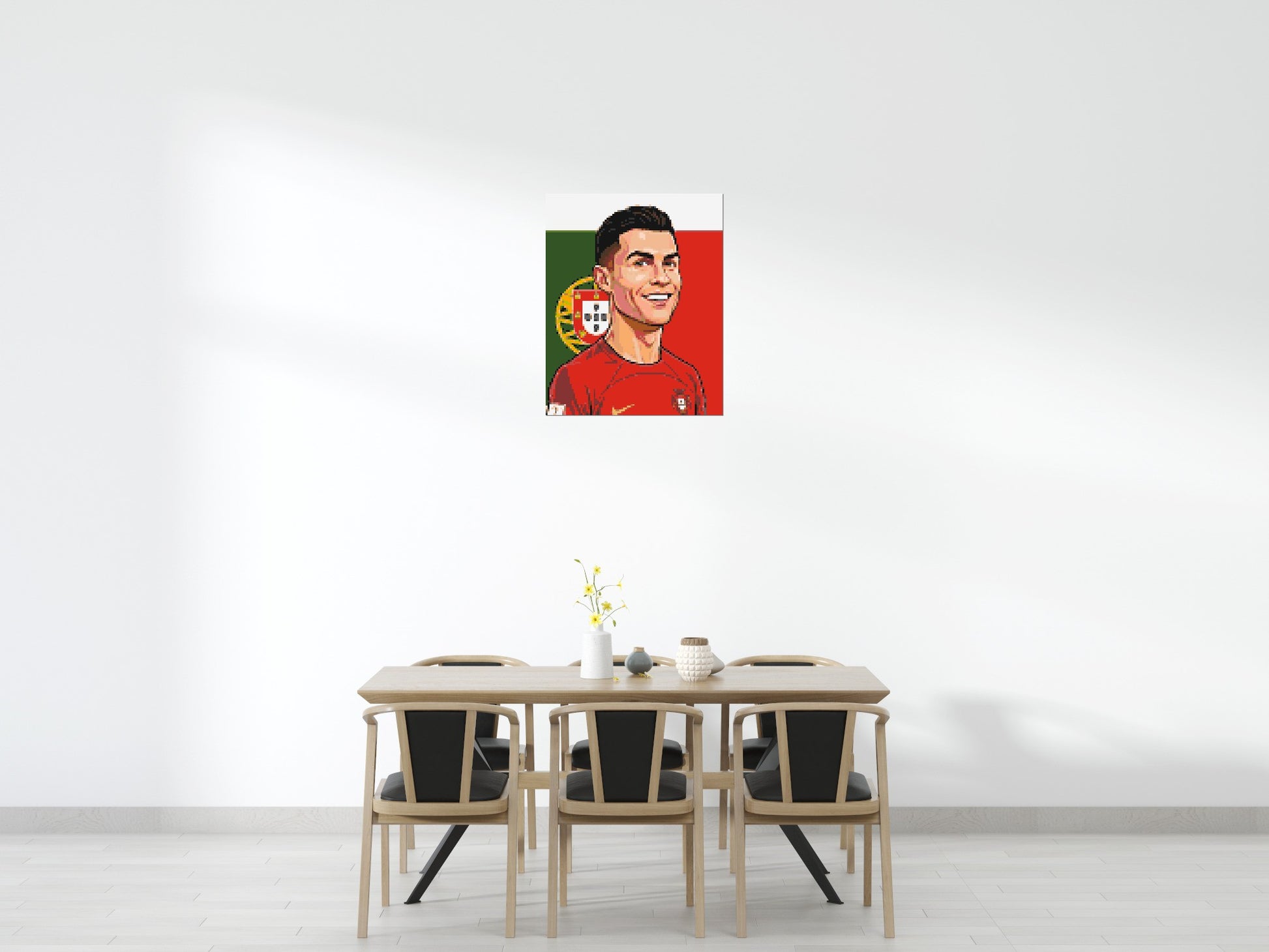 Cristiano Ronaldo Caricature - Brick Art Mosaic Kit 4x5 scene