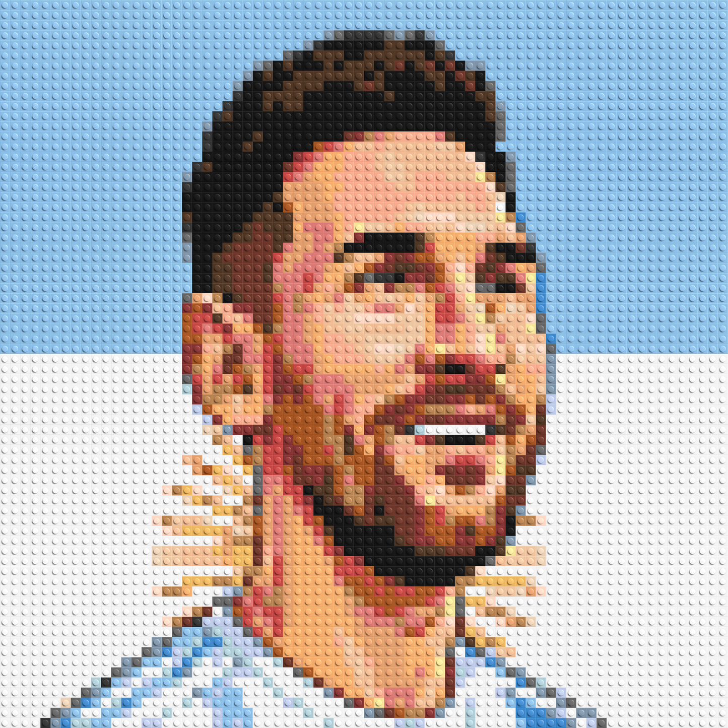 Lionel Messi Caricature - Brick Art Mosaic Kit 3x3 large