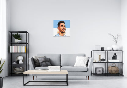 Lionel Messi Caricature - Brick Art Mosaic Kit 3x3 large