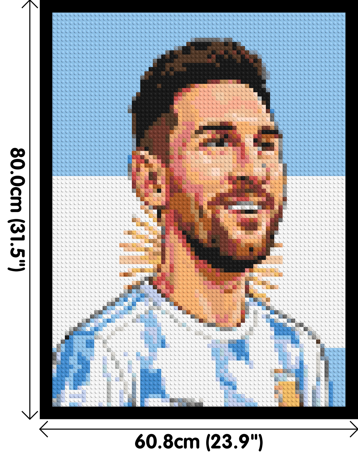 Lionel Messi Caricature - Brick Art Mosaic Kit 3x4 large