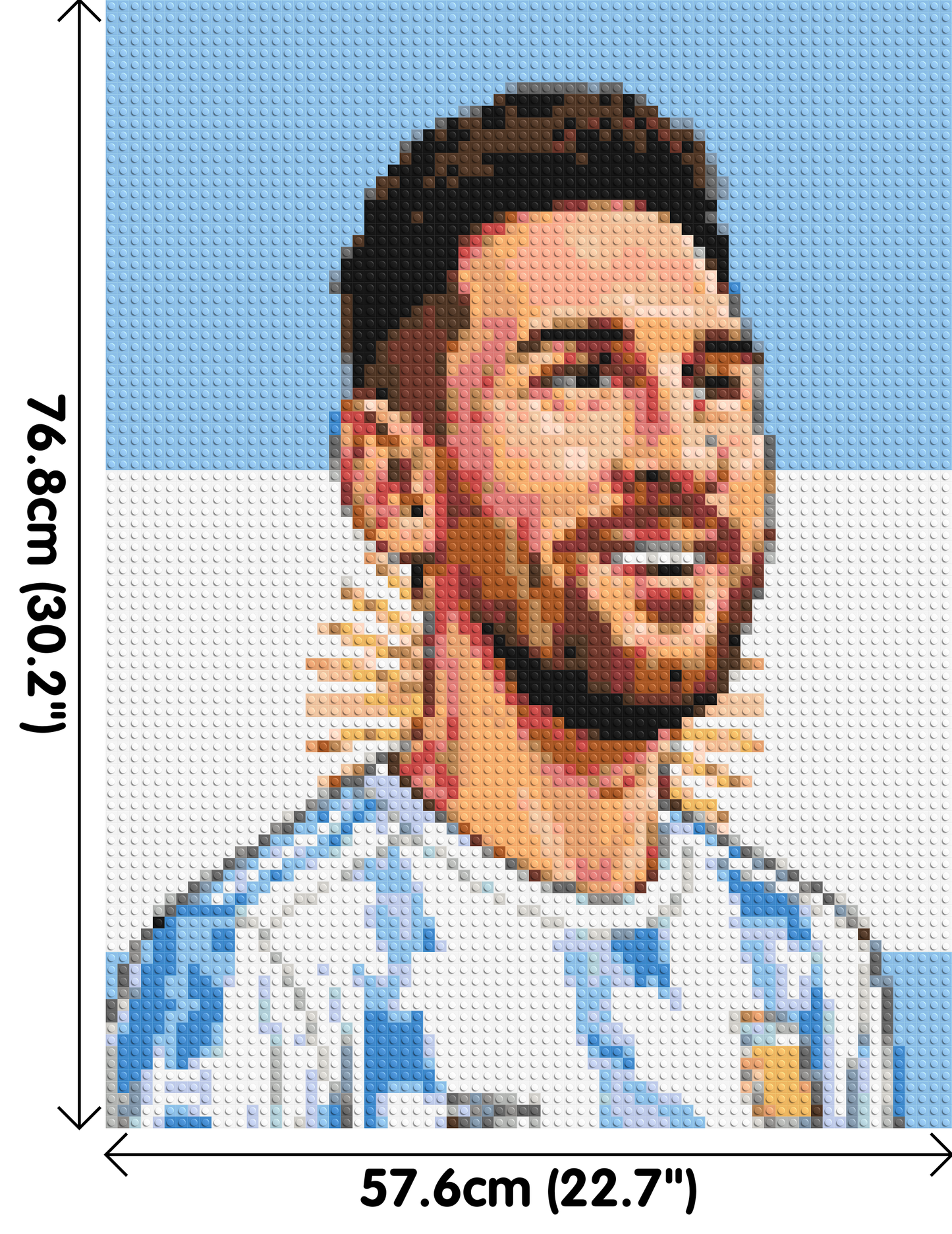 Lionel Messi Caricature - Brick Art Mosaic Kit 3x4 large