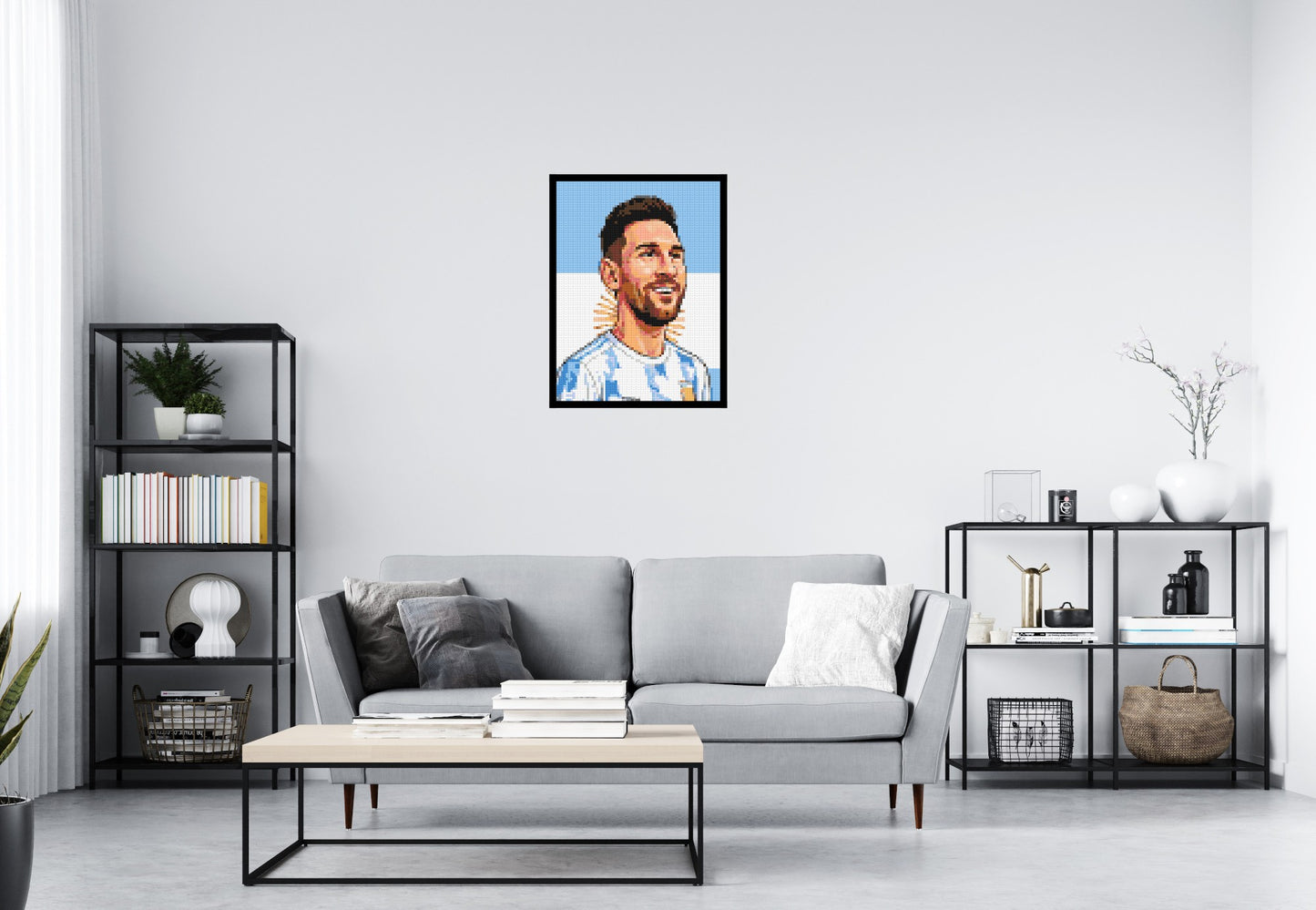 Lionel Messi Caricature - Brick Art Mosaic Kit 3x4 large